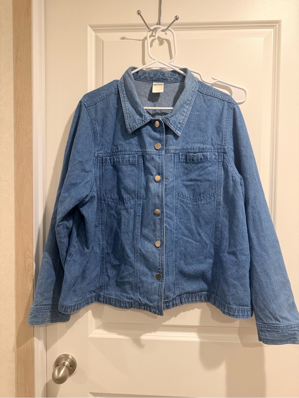 Blair Medium Blue Denim Jacket with Button Front
